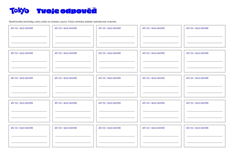 Znáš mě? Tak se ukaž — List na odpovědi